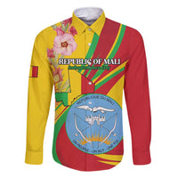 Personalized Mali Independence Day Family Matching Long Sleeve Bodycon Dress and Hawaiian Shirt Coat Of Arms With Hibiscus Sabdariffa - Wonder Print Shop