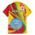 Personalized Mali Independence Day Family Matching Off Shoulder Maxi Dress and Hawaiian Shirt Coat Of Arms With Hibiscus Sabdariffa - Wonder Print Shop