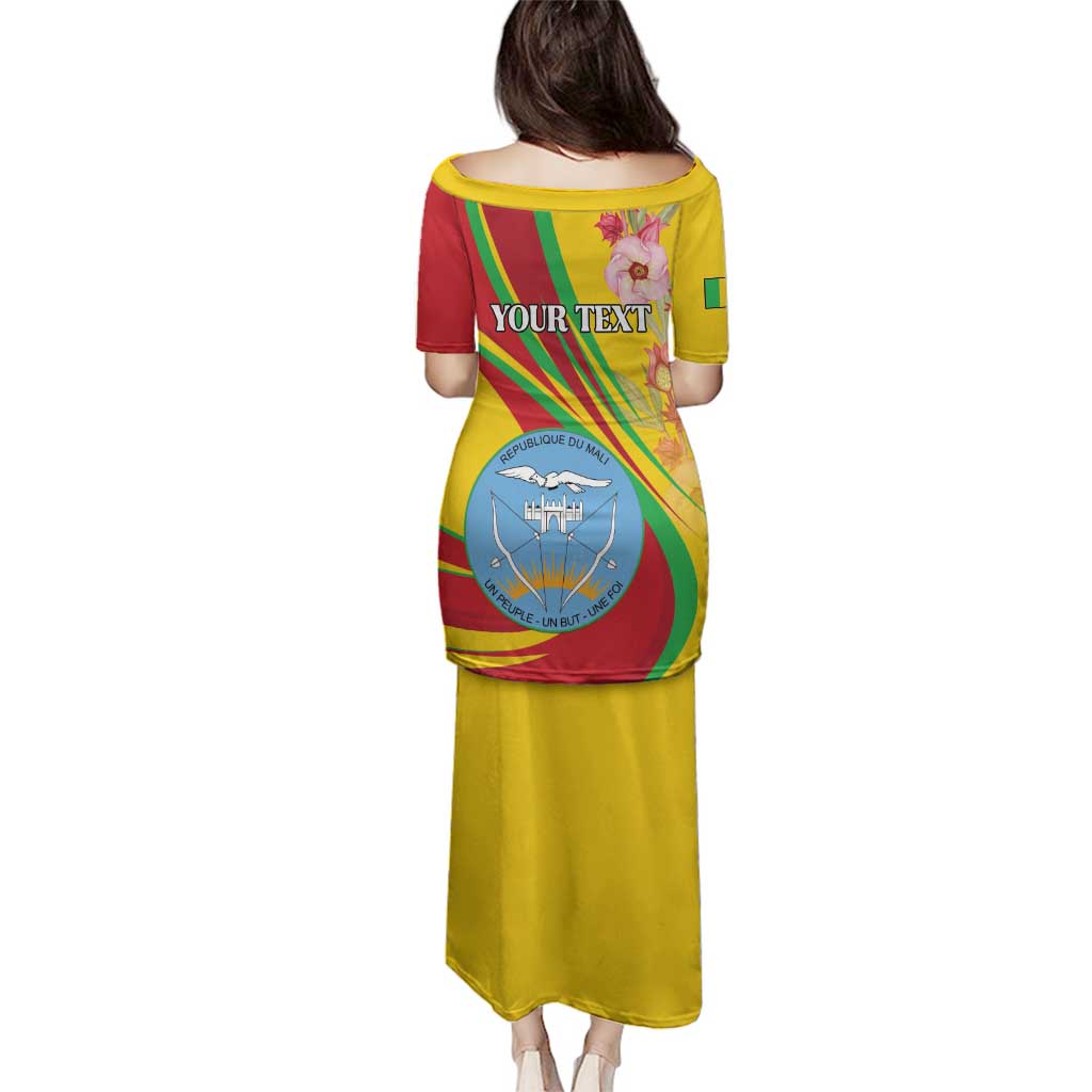 Personalized Mali Independence Day Family Matching Puletasi and Hawaiian Shirt Coat Of Arms With Hibiscus Sabdariffa - Wonder Print Shop