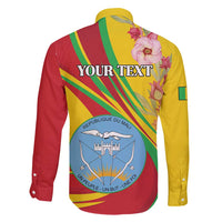 Personalized Mali Independence Day Family Matching Short Sleeve Bodycon Dress and Hawaiian Shirt Coat Of Arms With Hibiscus Sabdariffa - Wonder Print Shop