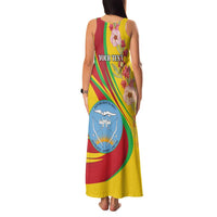 Personalized Mali Independence Day Family Matching Tank Maxi Dress and Hawaiian Shirt Coat Of Arms With Hibiscus Sabdariffa - Wonder Print Shop
