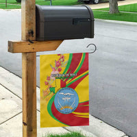 Mali Independence Day Garden Flag Coat Of Arms With Hibiscus Sabdariffa - Wonder Print Shop