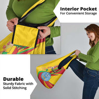 Mali Independence Day Grocery Bag Coat Of Arms With Hibiscus Sabdariffa - Wonder Print Shop