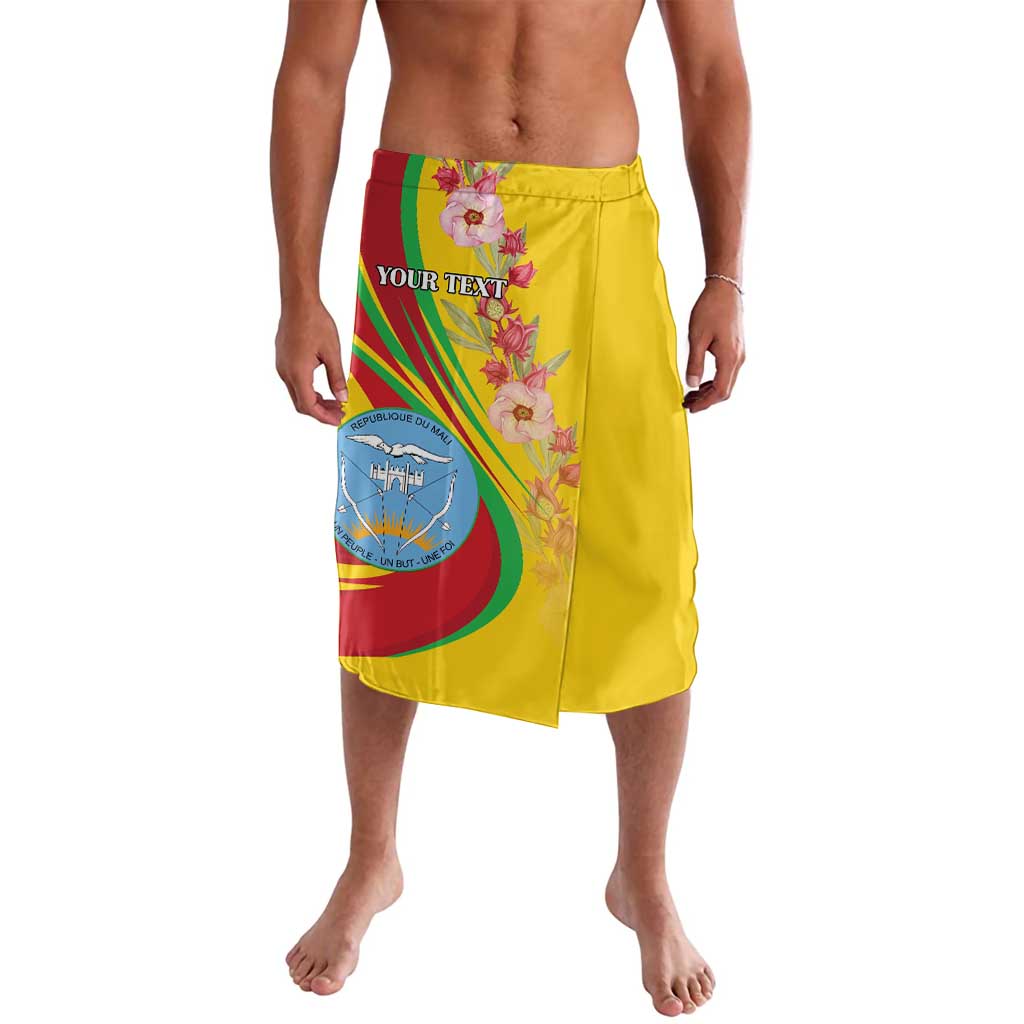 Personalized Mali Independence Day Lavalava Coat Of Arms With Hibiscus Sabdariffa - Wonder Print Shop