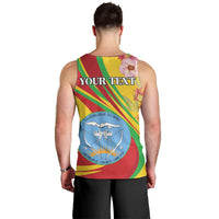 Personalized Mali Independence Day Men Tank Top Coat Of Arms With Hibiscus Sabdariffa - Wonder Print Shop