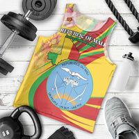 Personalized Mali Independence Day Men Tank Top Coat Of Arms With Hibiscus Sabdariffa - Wonder Print Shop