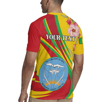 Personalized Mali Independence Day Rugby Jersey Coat Of Arms With Hibiscus Sabdariffa - Wonder Print Shop