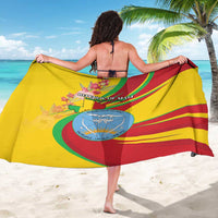 Mali Independence Day Sarong Coat Of Arms With Hibiscus Sabdariffa - Wonder Print Shop