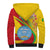 Personalized Mali Independence Day Sherpa Hoodie Coat Of Arms With Hibiscus Sabdariffa - Wonder Print Shop