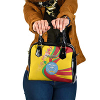 Mali Independence Day Shoulder Handbag Coat Of Arms With Hibiscus Sabdariffa - Wonder Print Shop