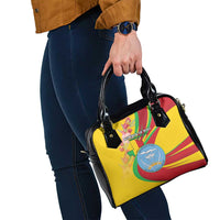 Mali Independence Day Shoulder Handbag Coat Of Arms With Hibiscus Sabdariffa - Wonder Print Shop