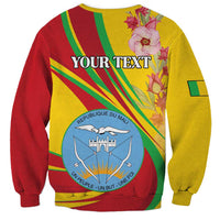 Personalized Mali Independence Day Sweatshirt Coat Of Arms With Hibiscus Sabdariffa - Wonder Print Shop