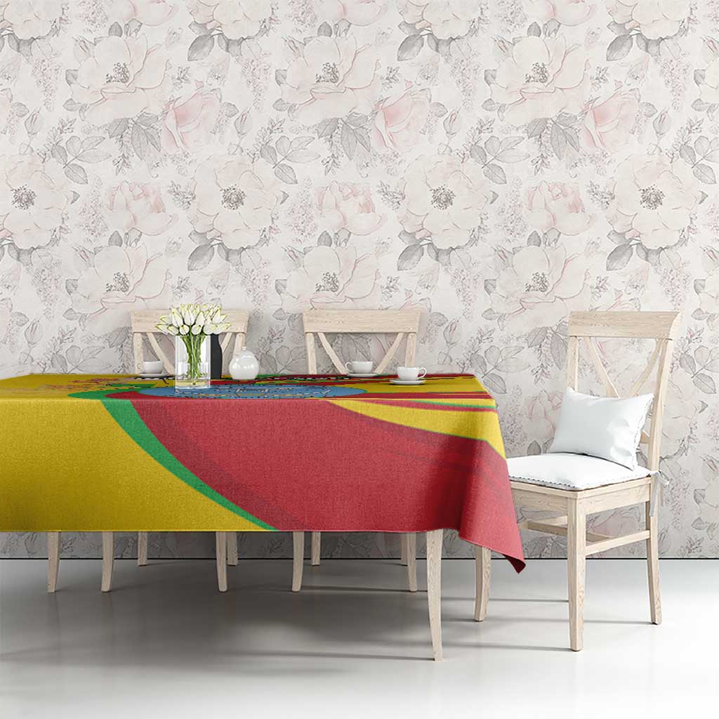 Mali Independence Day Tablecloth Coat Of Arms With Hibiscus Sabdariffa - Wonder Print Shop