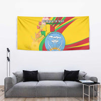 Mali Independence Day Tapestry Coat Of Arms With Hibiscus Sabdariffa - Wonder Print Shop