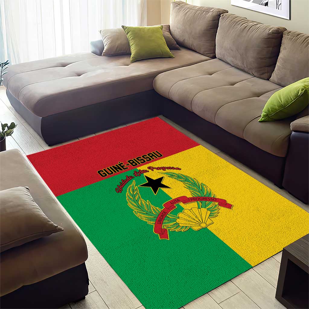 Guinea-Bissau Area Rug Coat Of Arms Flag Style - Wonder Print Shop