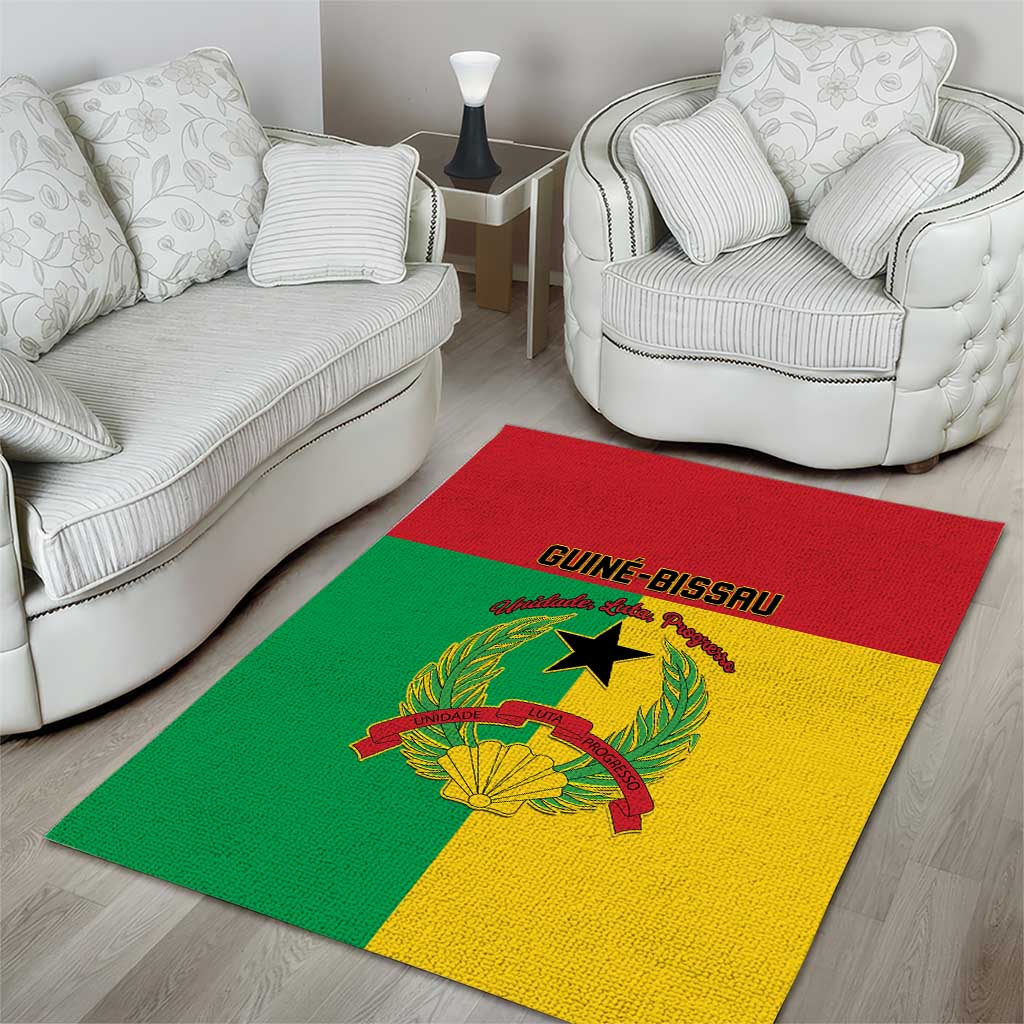 Guinea-Bissau Area Rug Coat Of Arms Flag Style - Wonder Print Shop