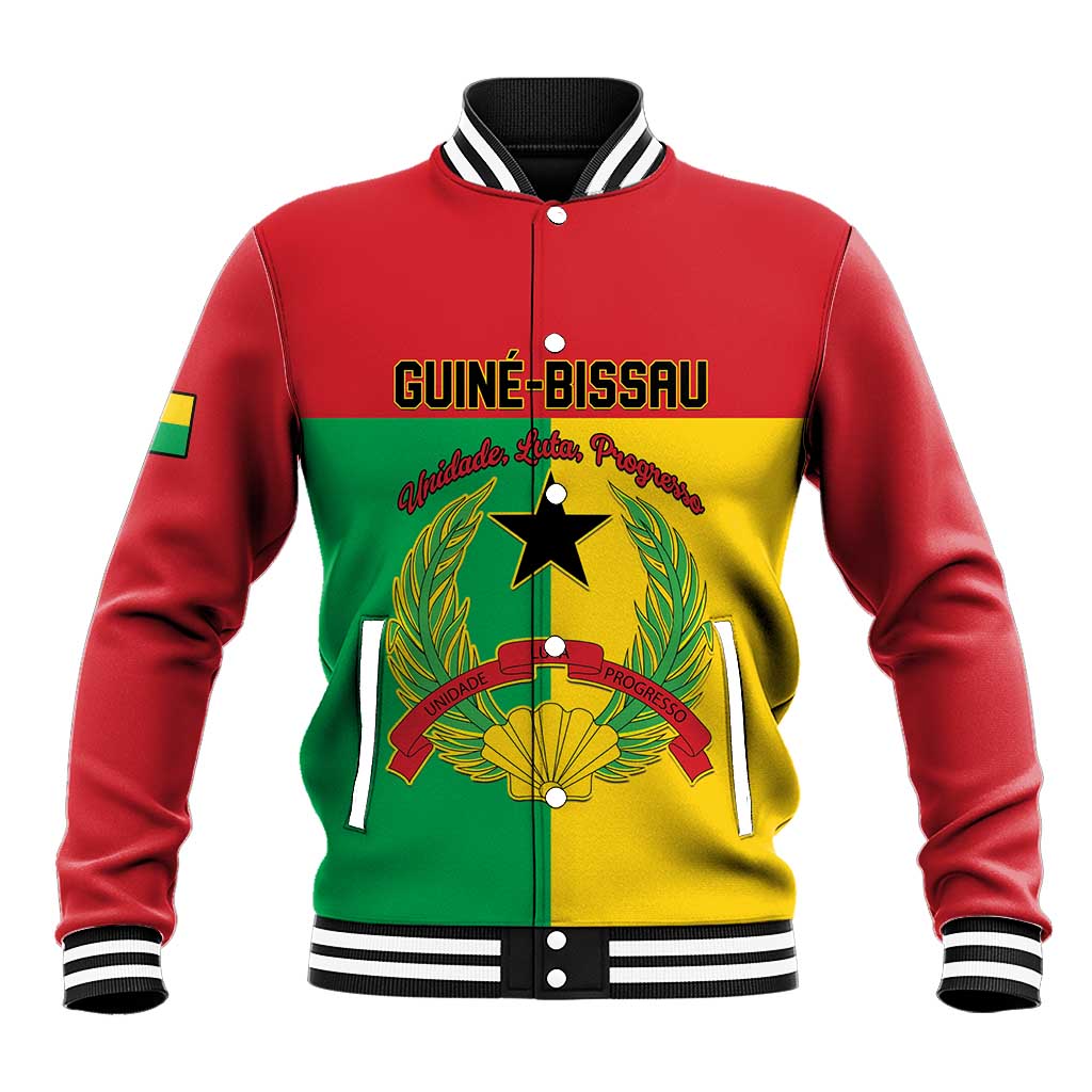 Personalized Guinea-Bissau Baseball Jacket Coat Of Arms Flag Style - Wonder Print Shop