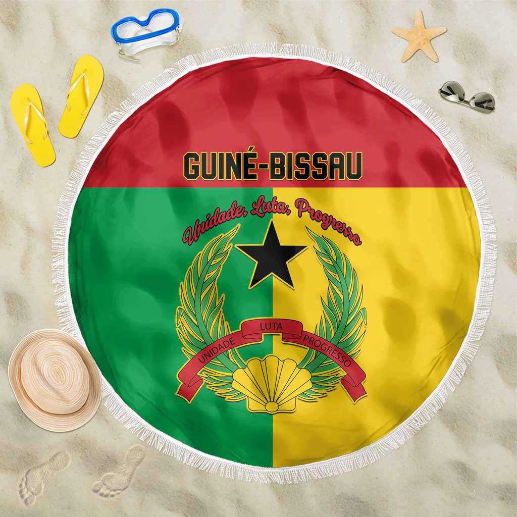Guinea-Bissau Beach Blanket Coat Of Arms Flag Style - Wonder Print Shop