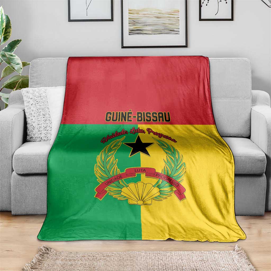 Guinea-Bissau Blanket Coat Of Arms Flag Style - Wonder Print Shop