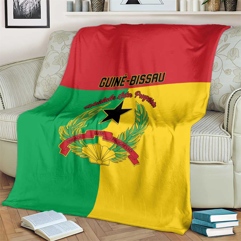 Guinea-Bissau Blanket Coat Of Arms Flag Style - Wonder Print Shop
