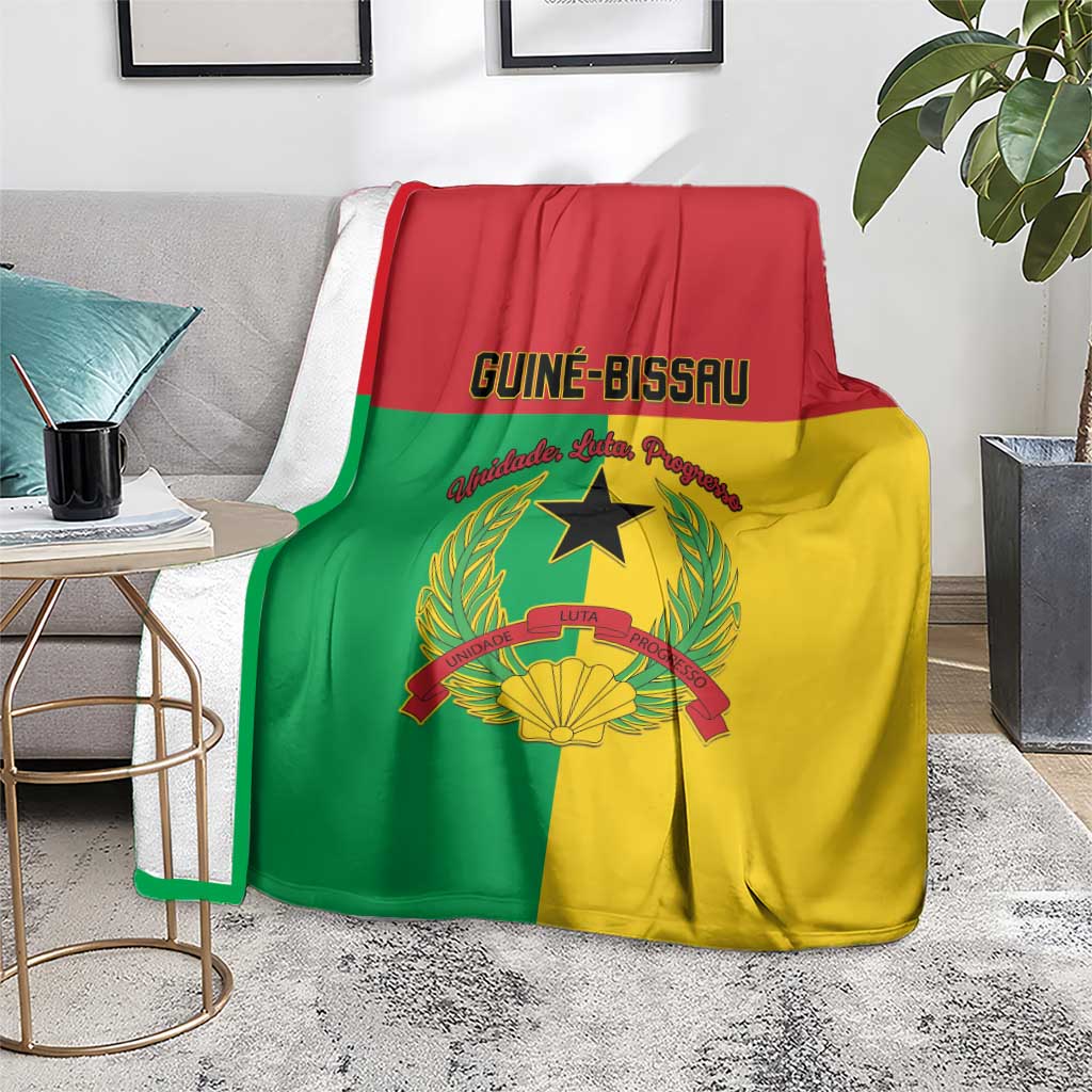Guinea-Bissau Blanket Coat Of Arms Flag Style - Wonder Print Shop
