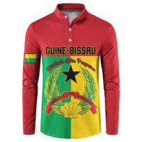 Personalized Guinea-Bissau Button Sweatshirt Coat Of Arms Flag Style - Wonder Print Shop