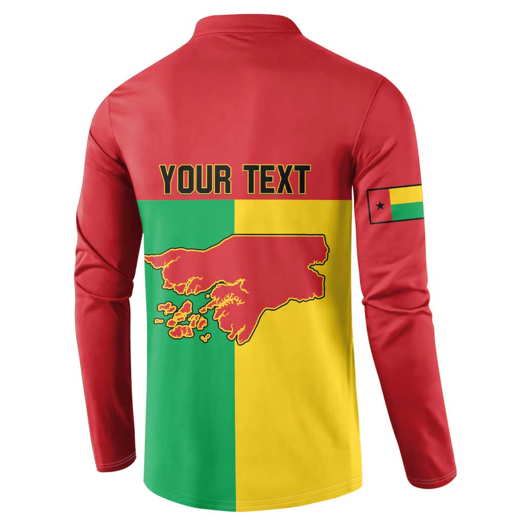 Personalized Guinea-Bissau Button Sweatshirt Coat Of Arms Flag Style - Wonder Print Shop