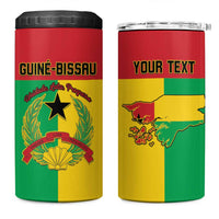 Personalized Guinea-Bissau 4 in 1 Can Cooler Tumbler Coat Of Arms Flag Style - Wonder Print Shop
