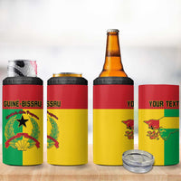 Personalized Guinea-Bissau 4 in 1 Can Cooler Tumbler Coat Of Arms Flag Style - Wonder Print Shop
