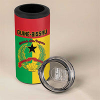 Personalized Guinea-Bissau 4 in 1 Can Cooler Tumbler Coat Of Arms Flag Style - Wonder Print Shop