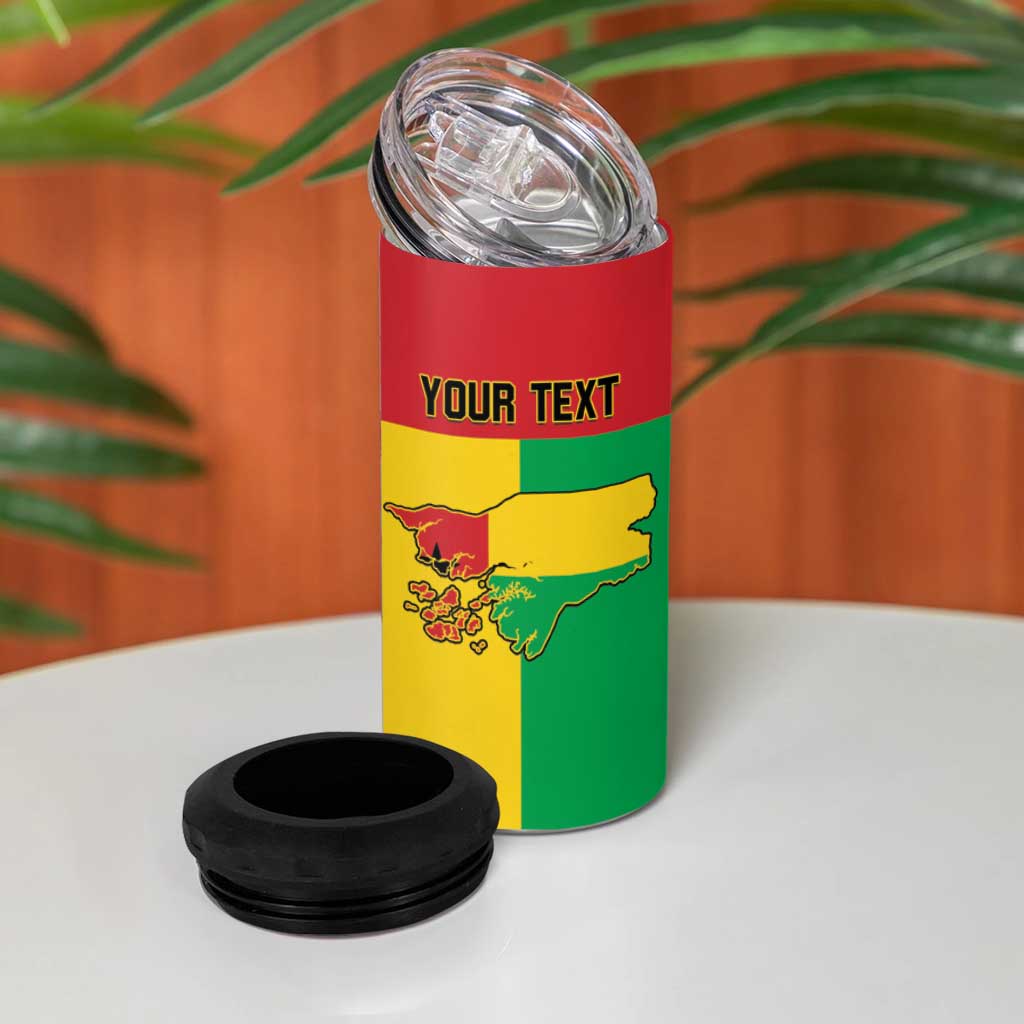 Personalized Guinea-Bissau 4 in 1 Can Cooler Tumbler Coat Of Arms Flag Style - Wonder Print Shop