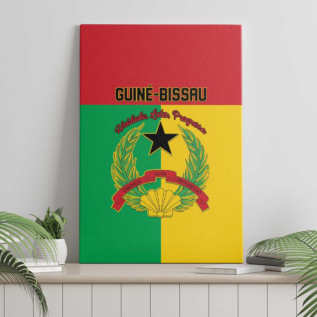 Guinea-Bissau Canvas Wall Art Coat Of Arms Flag Style - Wonder Print Shop