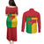 Personalized Guinea-Bissau Couples Matching Puletasi and Long Sleeve Button Shirt Coat Of Arms Flag Style - Wonder Print Shop