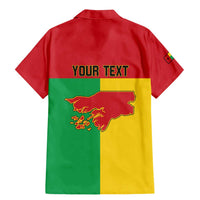 Personalized Guinea-Bissau Family Matching Mermaid Dress and Hawaiian Shirt Coat Of Arms Flag Style - Wonder Print Shop