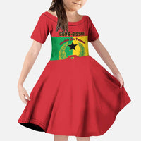 Personalized Guinea-Bissau Family Matching Off Shoulder Maxi Dress and Hawaiian Shirt Coat Of Arms Flag Style - Wonder Print Shop