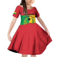 Personalized Guinea-Bissau Family Matching Off Shoulder Short Dress and Hawaiian Shirt Coat Of Arms Flag Style - Wonder Print Shop