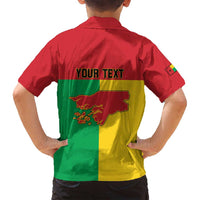 Personalized Guinea-Bissau Family Matching Summer Maxi Dress and Hawaiian Shirt Coat Of Arms Flag Style - Wonder Print Shop