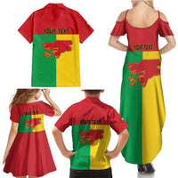 Personalized Guinea-Bissau Family Matching Summer Maxi Dress and Hawaiian Shirt Coat Of Arms Flag Style - Wonder Print Shop