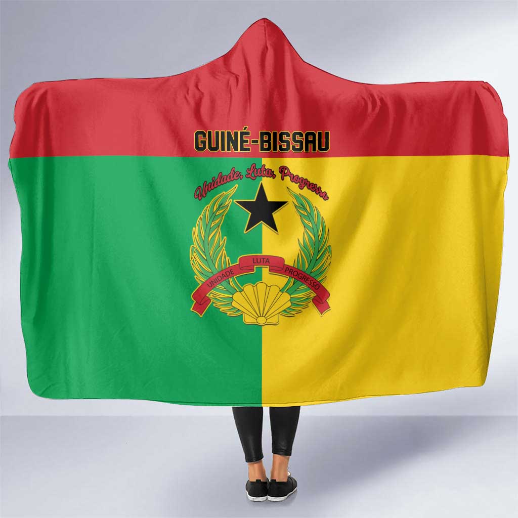 Guinea-Bissau Hooded Blanket Coat Of Arms Flag Style - Wonder Print Shop