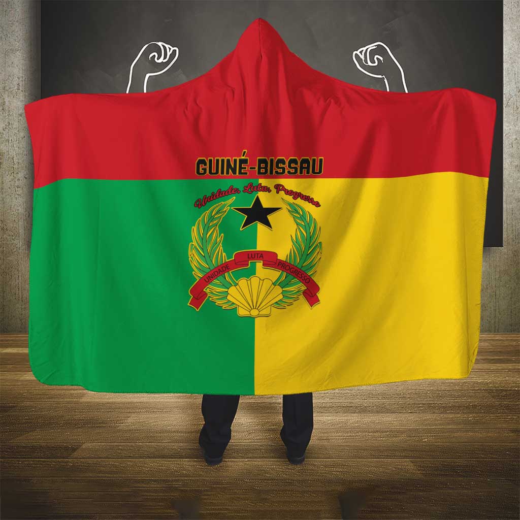 Guinea-Bissau Hooded Blanket Coat Of Arms Flag Style - Wonder Print Shop