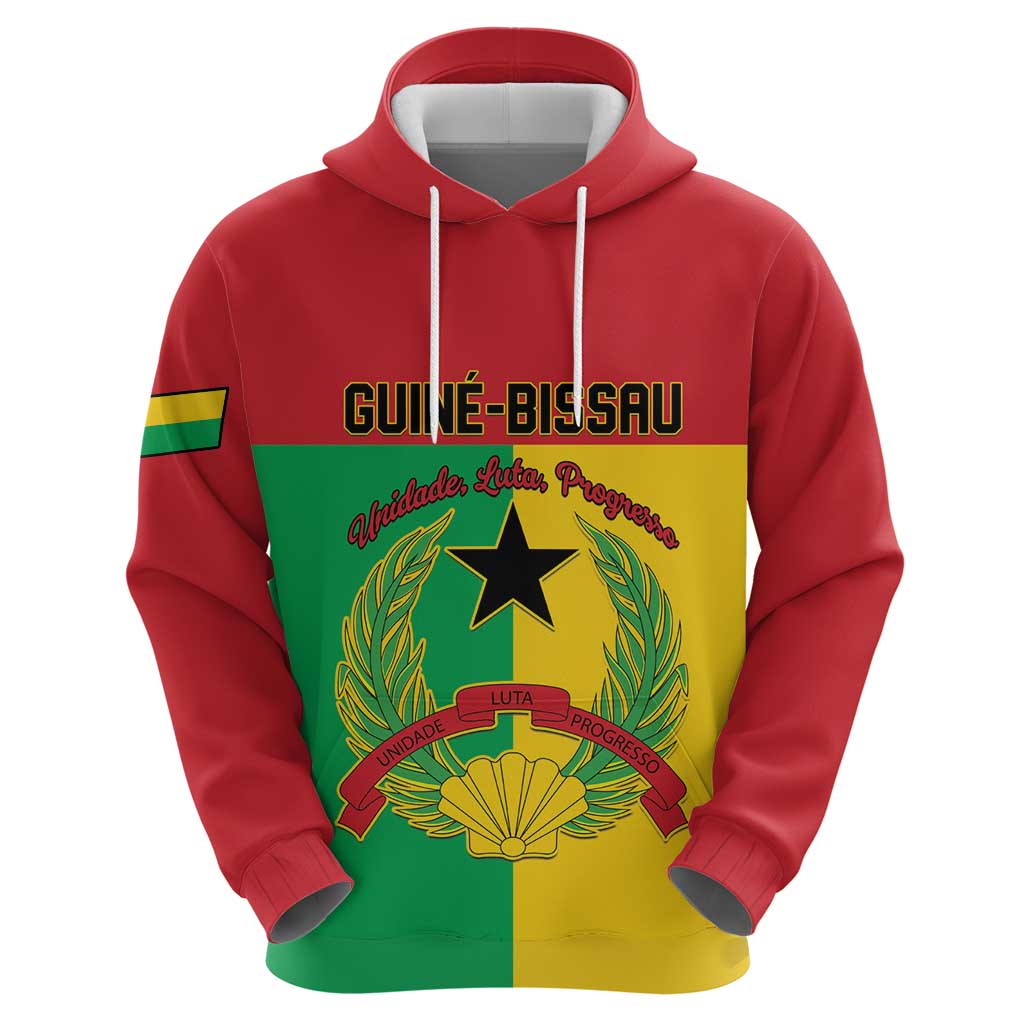 Personalized Guinea-Bissau Hoodie Coat Of Arms Flag Style - Wonder Print Shop