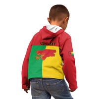 Personalized Guinea-Bissau Kid Hoodie Coat Of Arms Flag Style - Wonder Print Shop