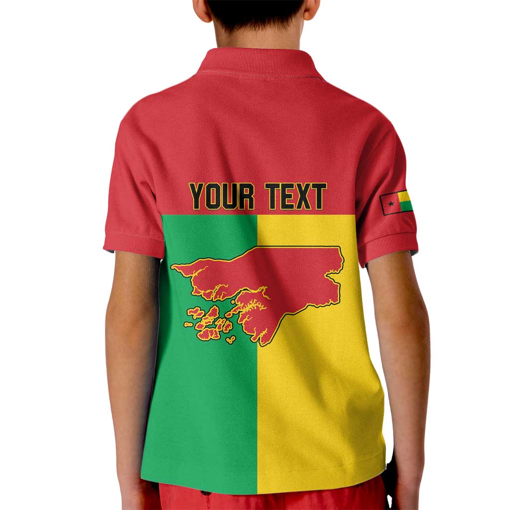 Personalized Guinea-Bissau Kid Polo Shirt Coat Of Arms Flag Style - Wonder Print Shop