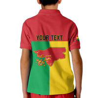 Personalized Guinea-Bissau Kid Polo Shirt Coat Of Arms Flag Style - Wonder Print Shop