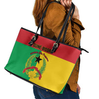 Guinea-Bissau Leather Tote Bag Coat Of Arms Flag Style - Wonder Print Shop