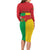 Personalized Guinea-Bissau Long Sleeve Bodycon Dress Coat Of Arms Flag Style - Wonder Print Shop