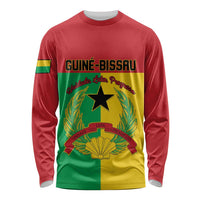 Personalized Guinea-Bissau Long Sleeve Shirt Coat Of Arms Flag Style - Wonder Print Shop