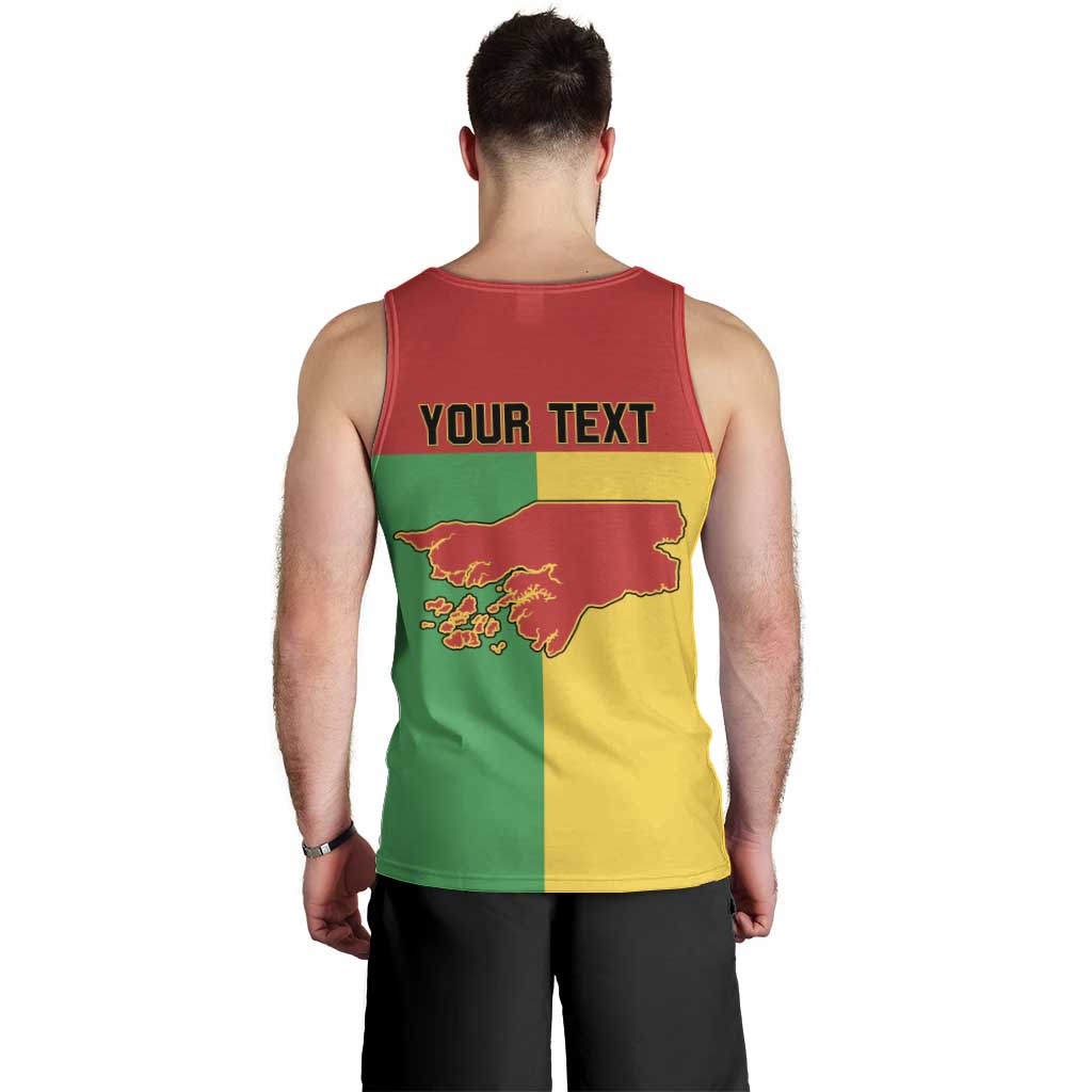 Personalized Guinea-Bissau Men Tank Top Coat Of Arms Flag Style - Wonder Print Shop