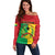 Personalized Guinea-Bissau Off Shoulder Sweater Coat Of Arms Flag Style - Wonder Print Shop