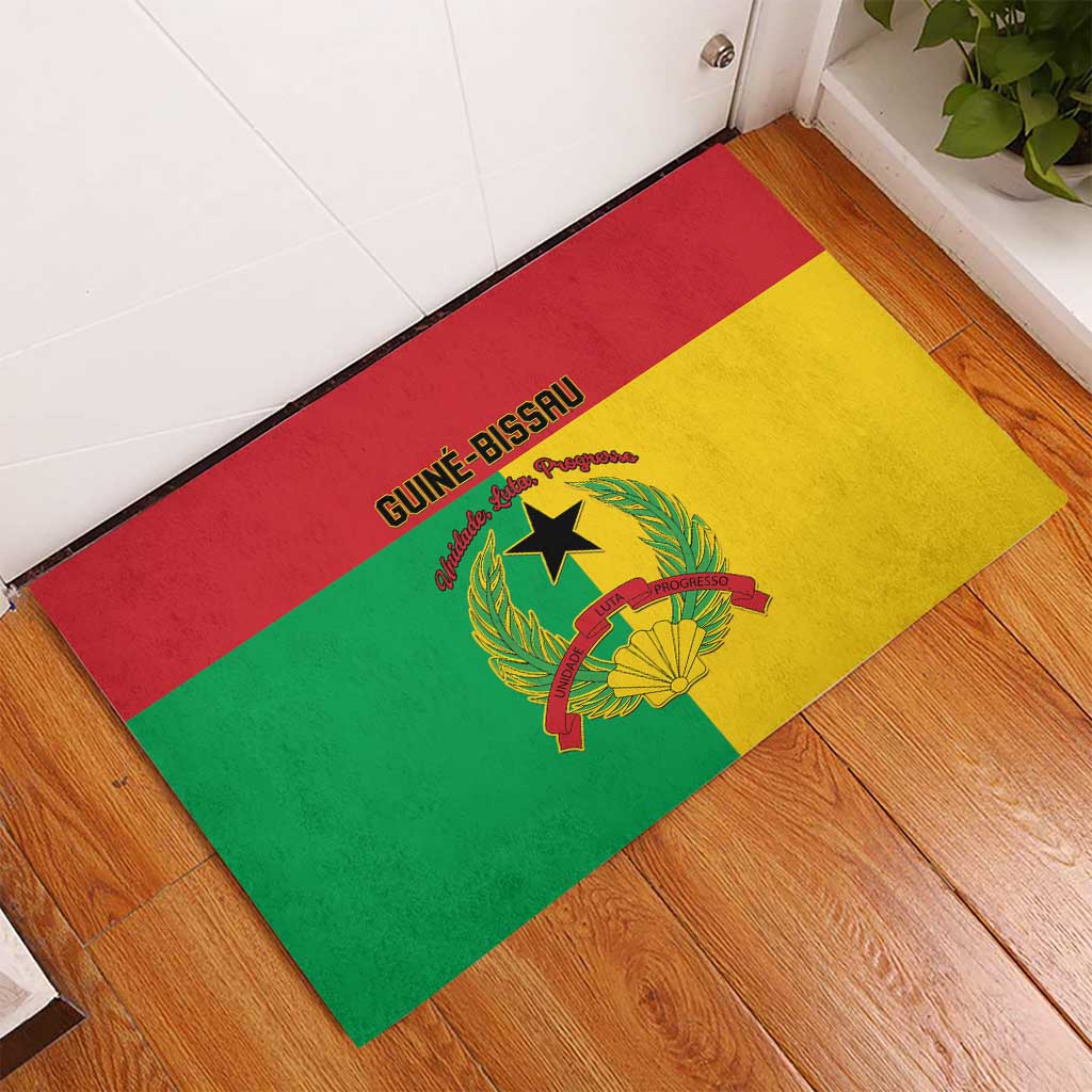 Guinea-Bissau Rubber Doormat Coat Of Arms Flag Style - Wonder Print Shop